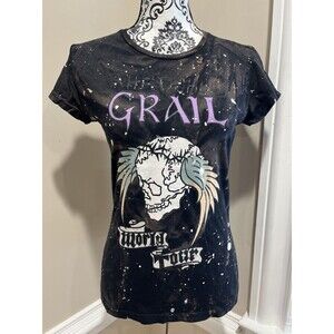 The Unholy Grail World Tour Paint Splatter Vintage T-Shirt Sz M Grunge